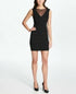 GUESS Scuba Crepe Illusion-Neck Sheath Dress with Mesh Cutouts Black Size 4